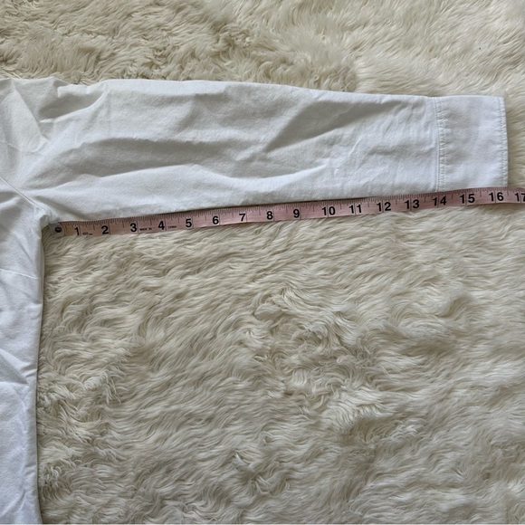 J. Crew Factory Top Petite Button-Up Oxford Shirt in Signature Fit White PXS NWT - Picture 11 of 11